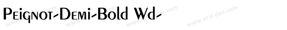 Peignot-Demi-Bold Wd字体转换